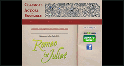 Desktop Screenshot of classicalactorsensemble.org