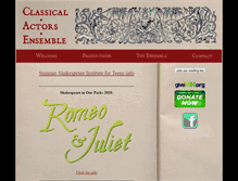 Tablet Screenshot of classicalactorsensemble.org